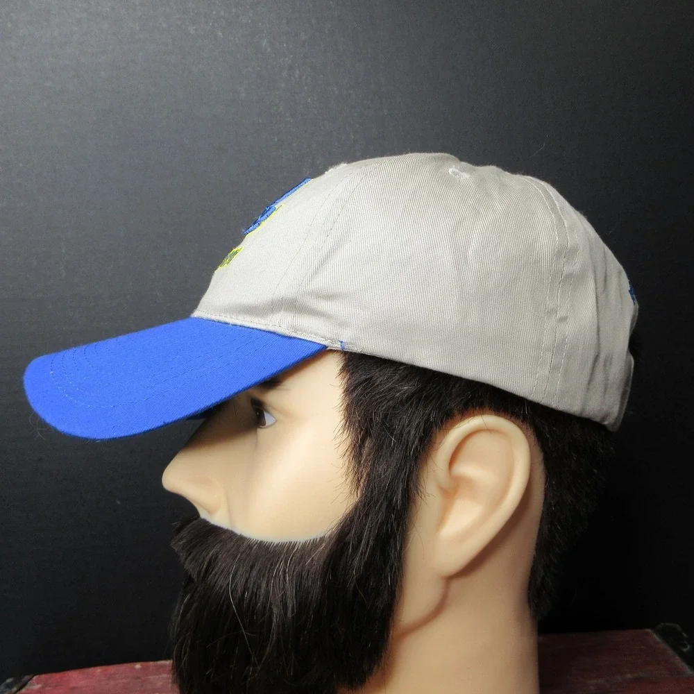 Mud Hole Rod Building Supply Fishing Baseball Cap Hat Adjustable Tan Blue